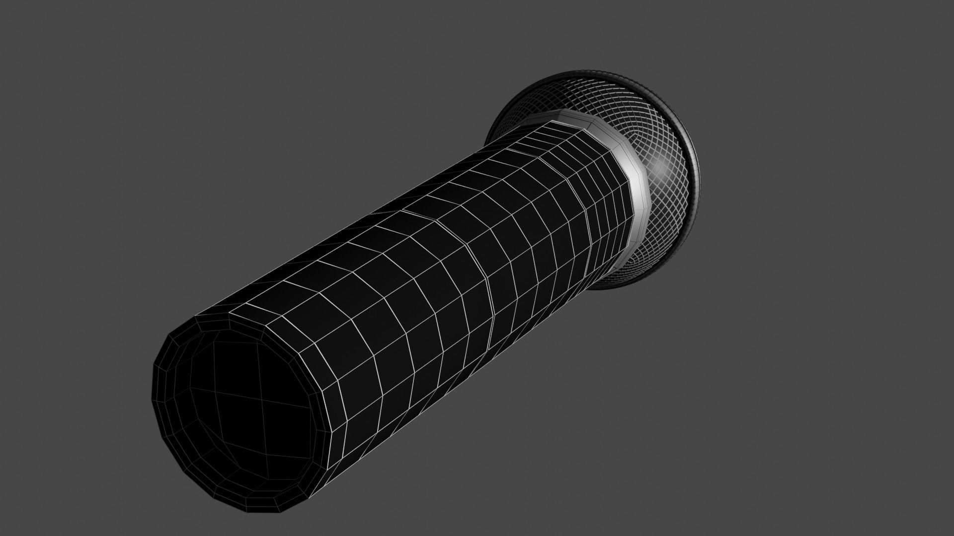 microphone Low-poly 3D model_4