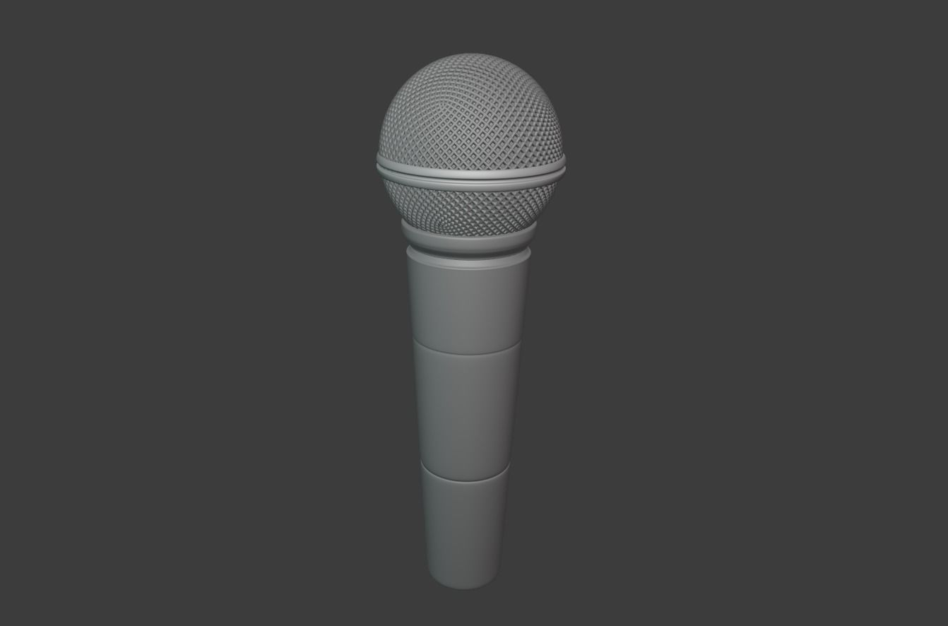 microphone Low-poly 3D model_2