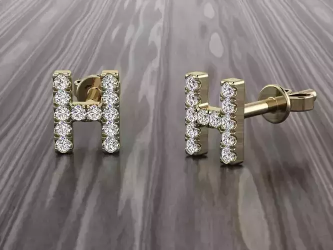 Jewelry Alphabet Earring H