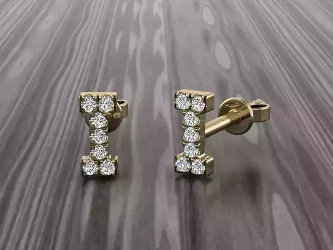 Jewelry Alphabet Earring I