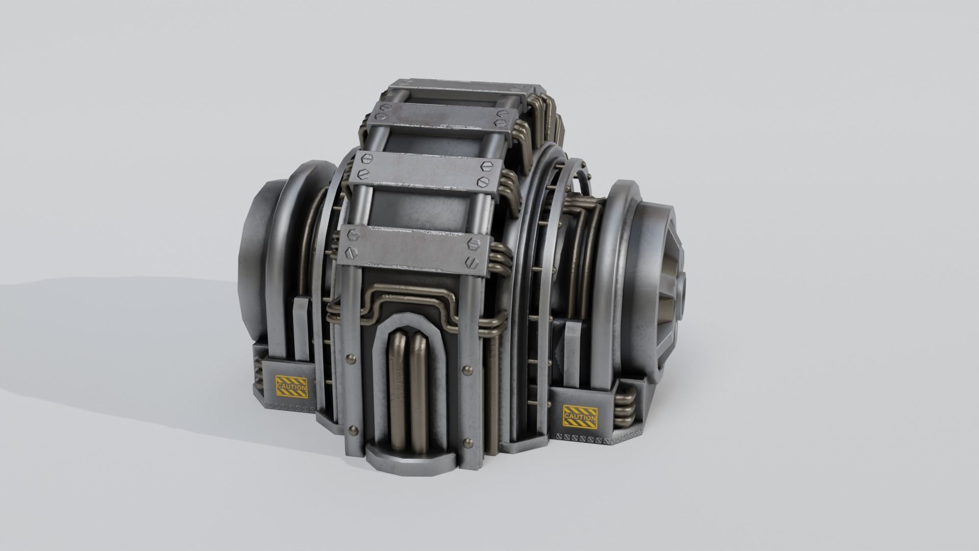 Industrial Generator Low-poly 3D model_20