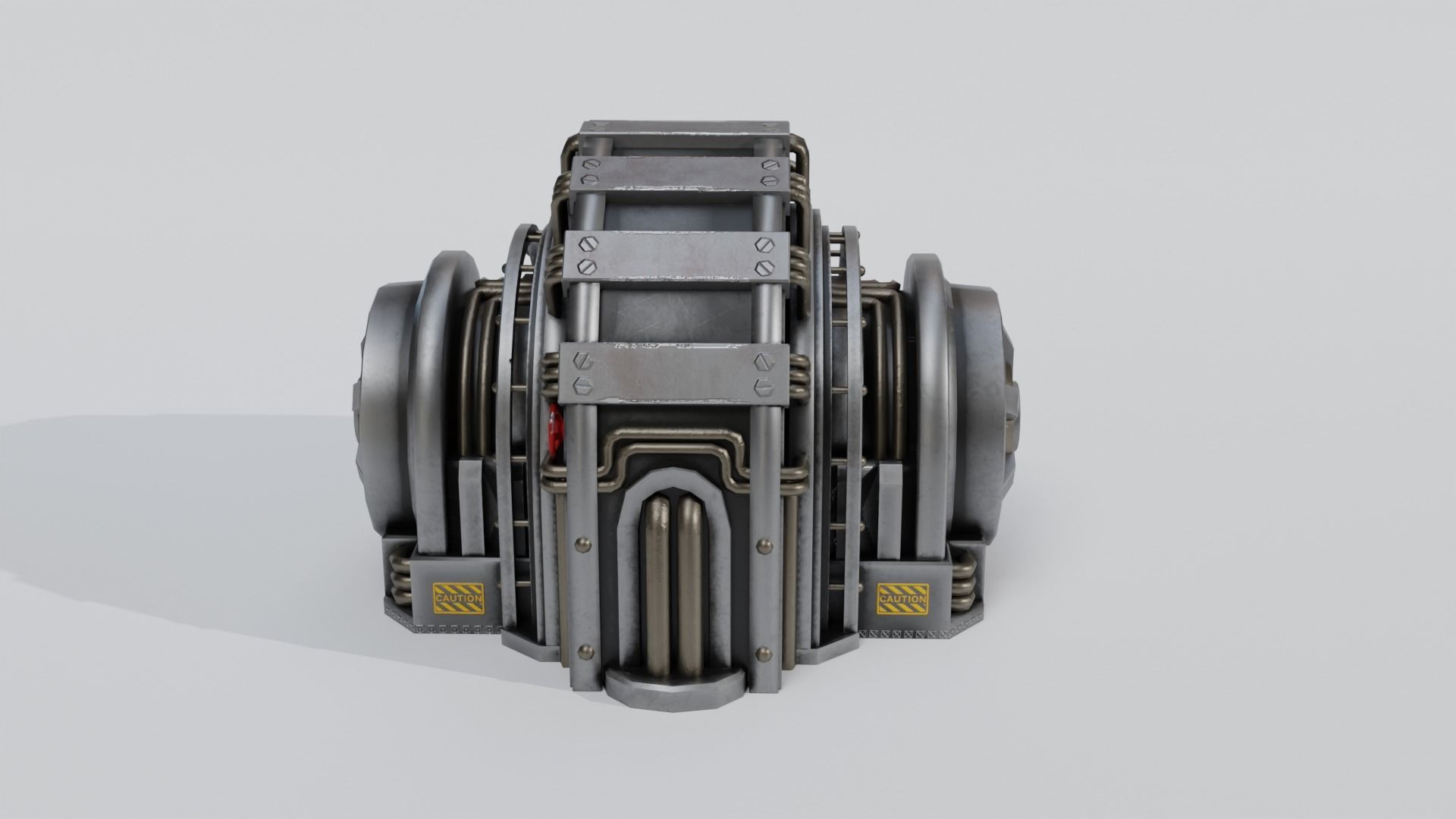 Industrial Generator Low-poly 3D model_13