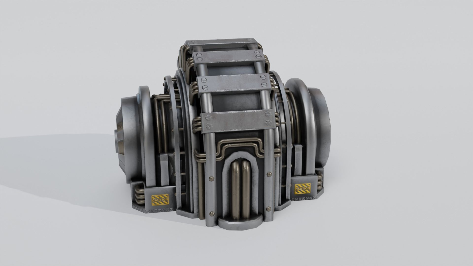 Industrial Generator Low-poly 3D model_21