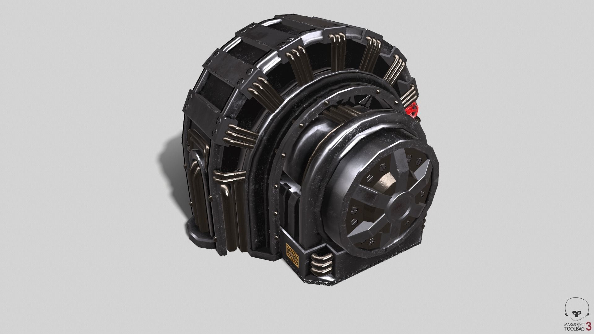 Industrial Generator Low-poly 3D model_23