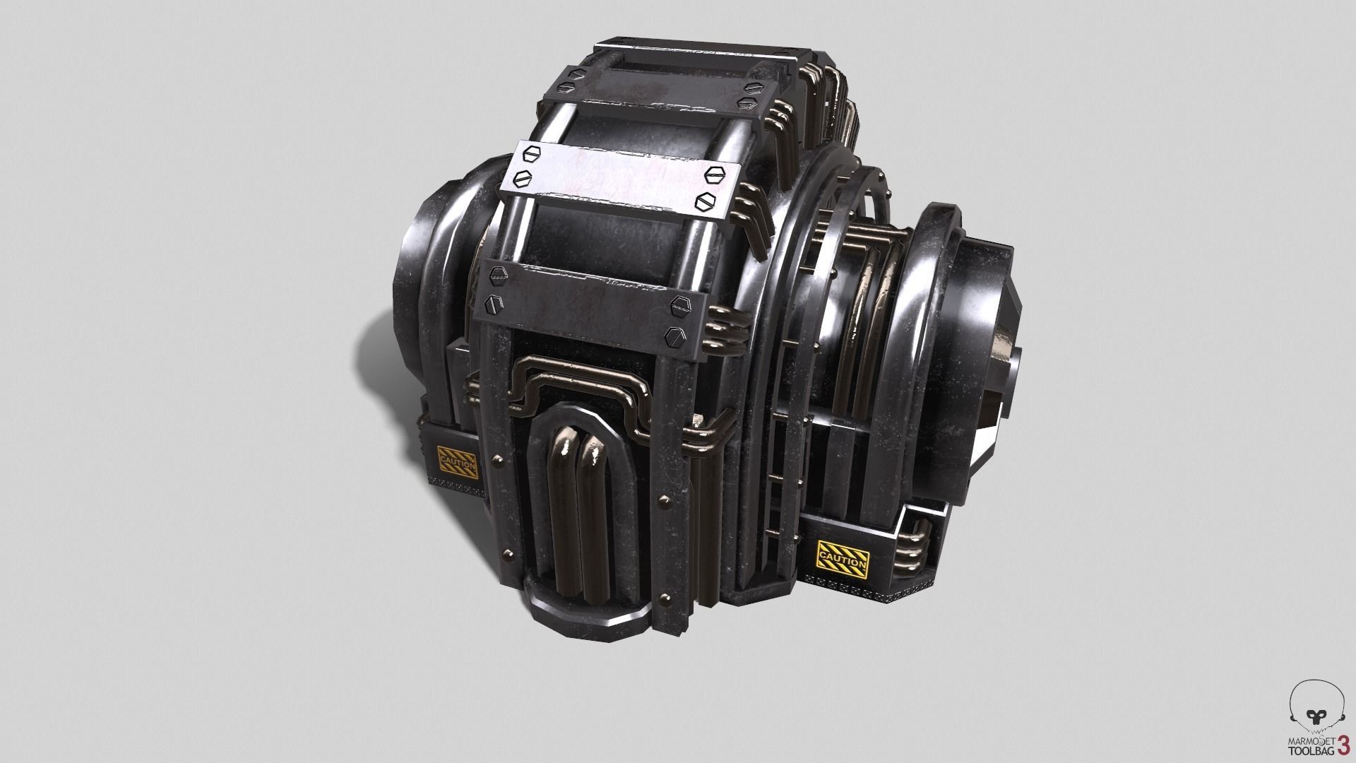 Industrial Generator Low-poly 3D model_22