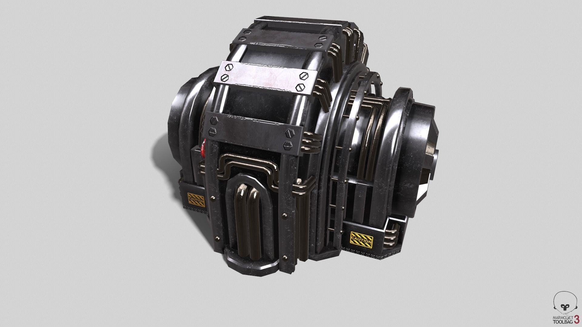 Industrial Generator Low-poly 3D model_29