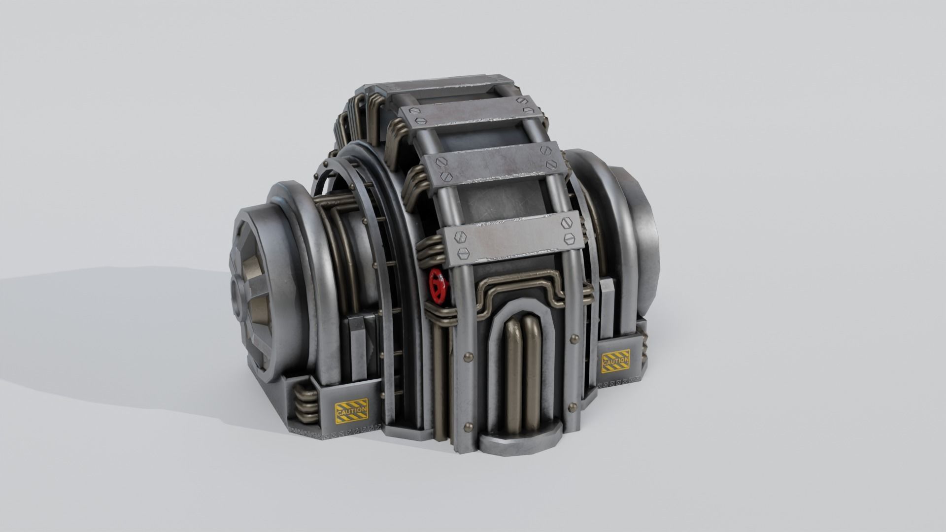 Industrial Generator Low-poly 3D model_14