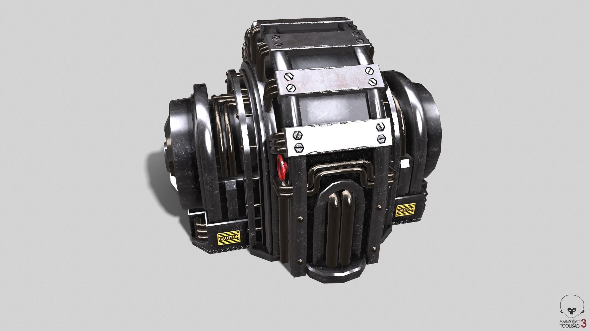 Industrial Generator Low-poly 3D model_30