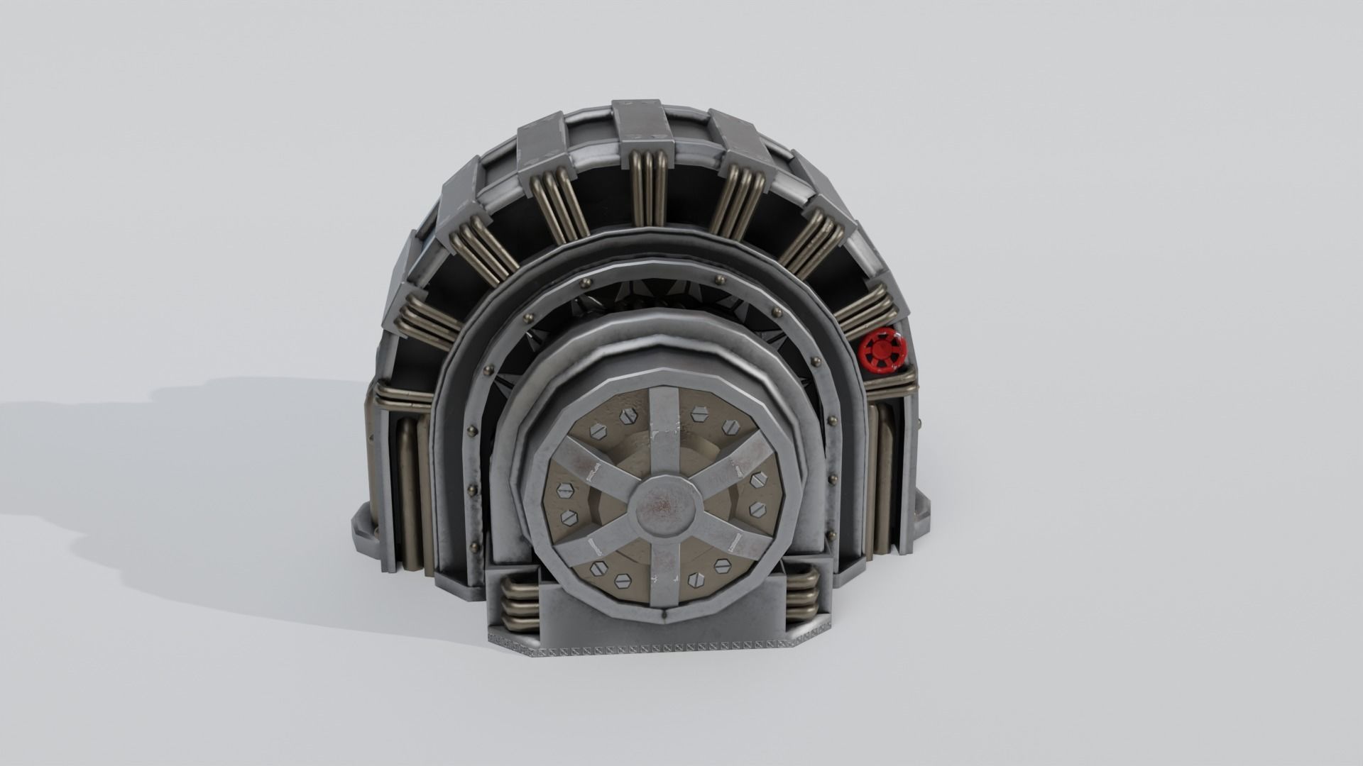 Industrial Generator Low-poly 3D model_17