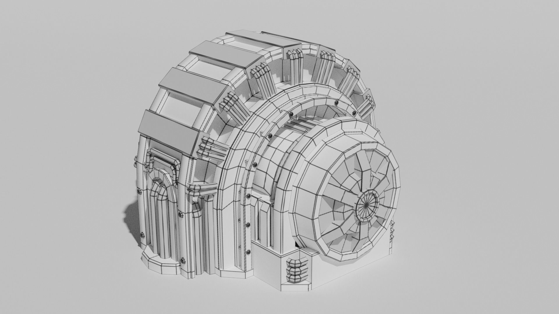 Industrial Generator Low-poly 3D model_6