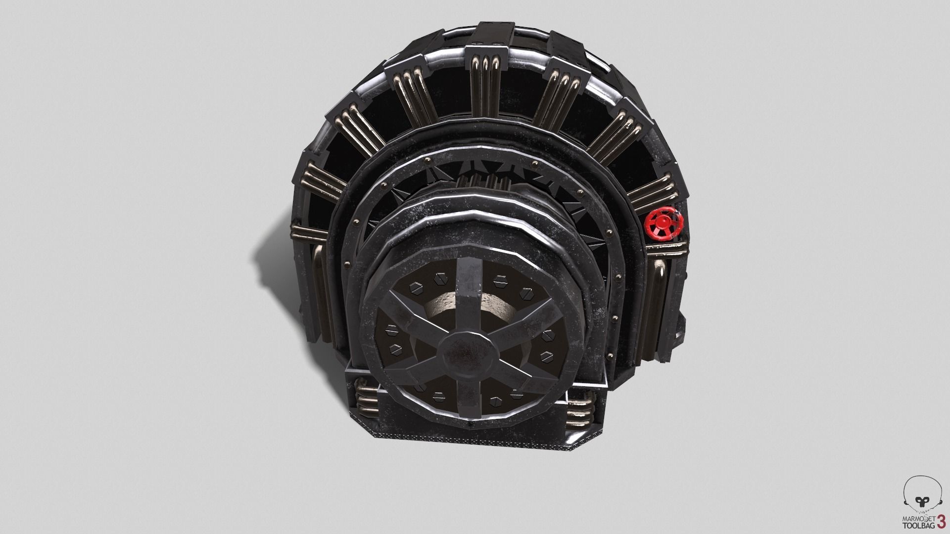 Industrial Generator Low-poly 3D model_33