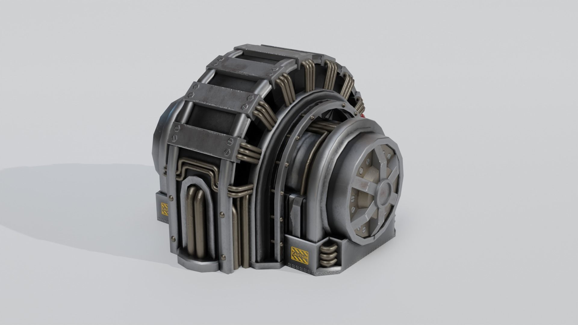 Industrial Generator Low-poly 3D model_19