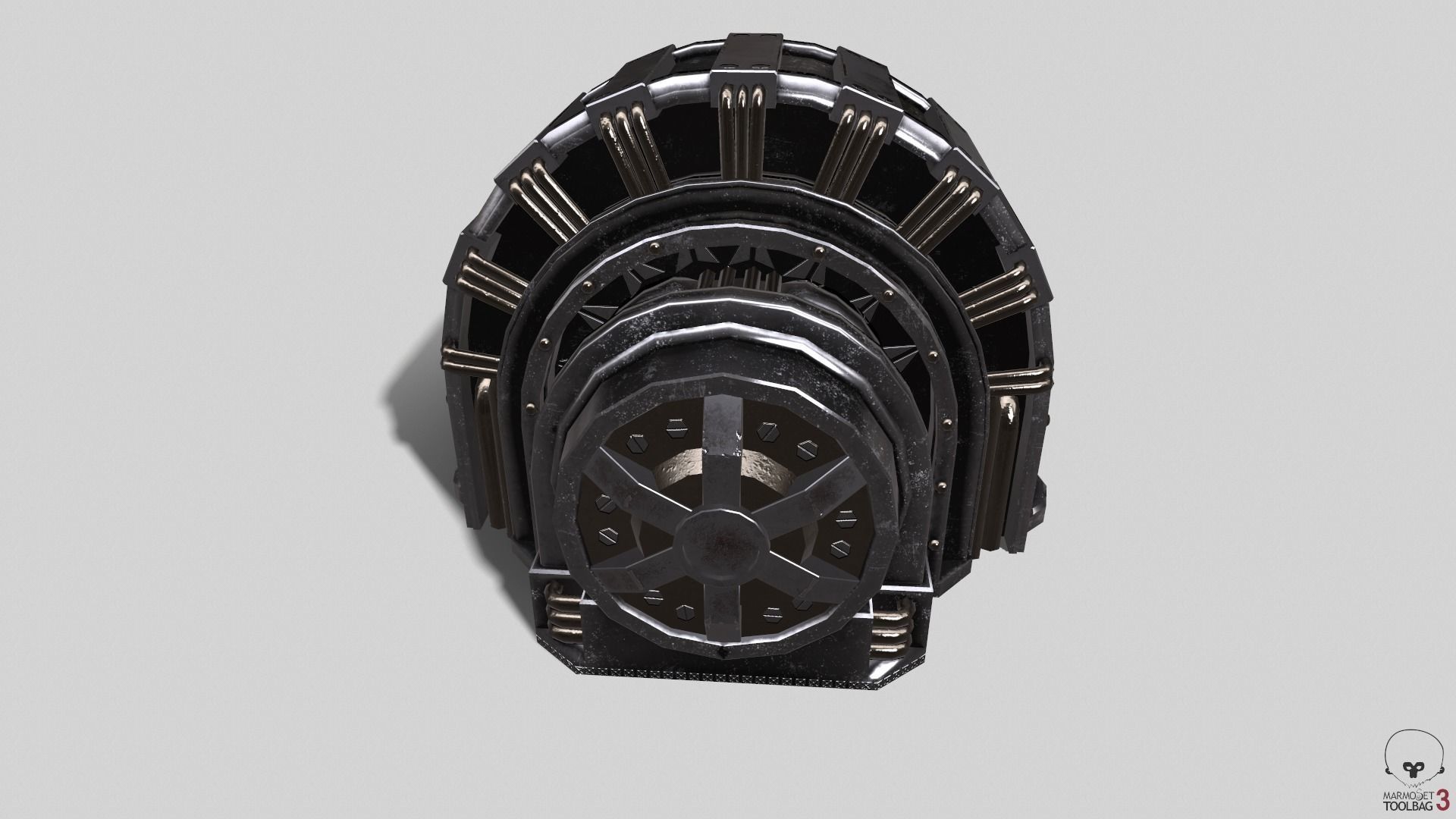 Industrial Generator Low-poly 3D model_24