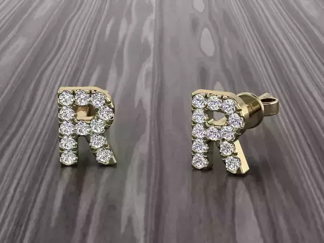 Jewelry Alphabet Earring R
