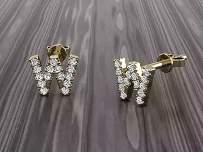 Jewelry Alphabet Earring W