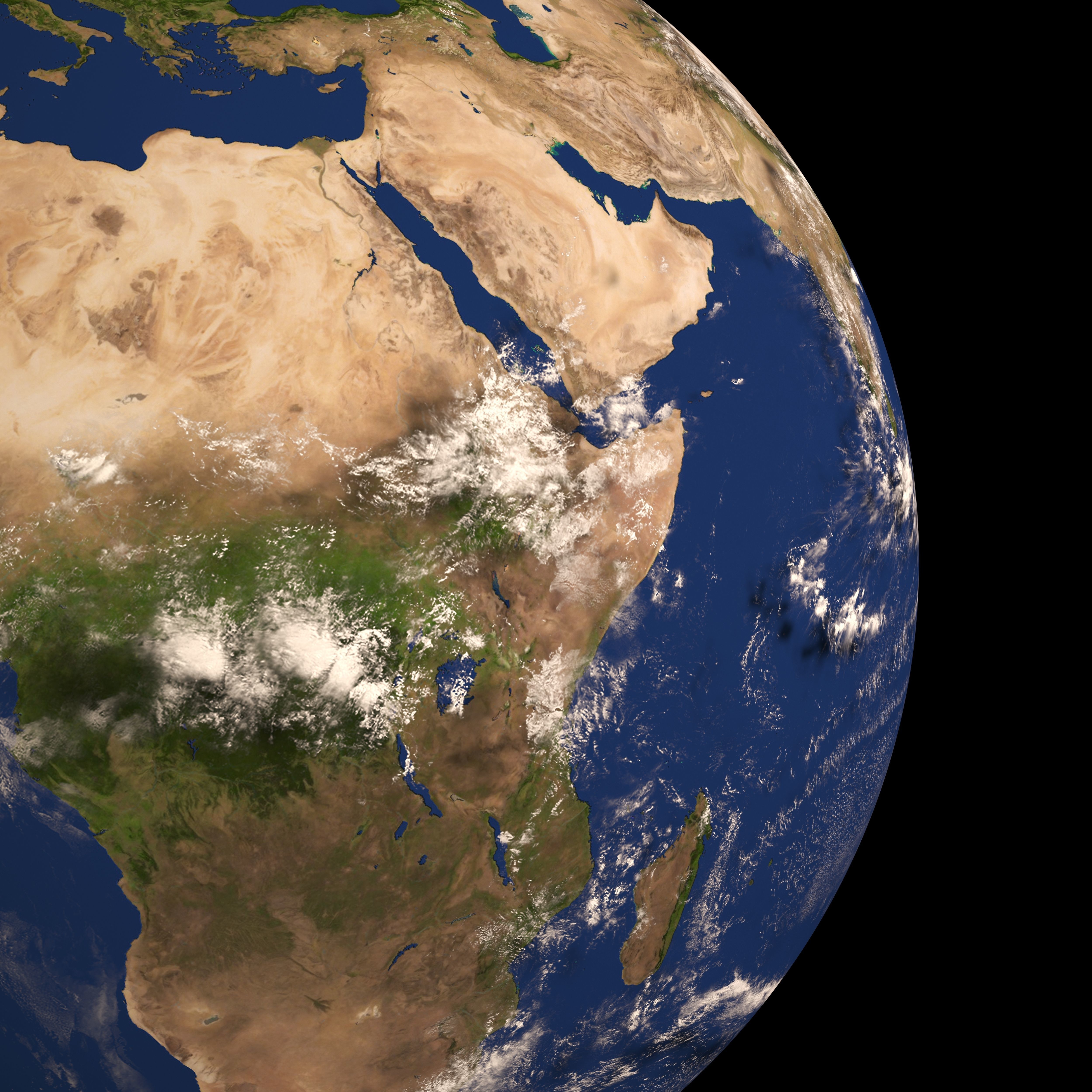 Earth with relief 8K textures 3D model_1