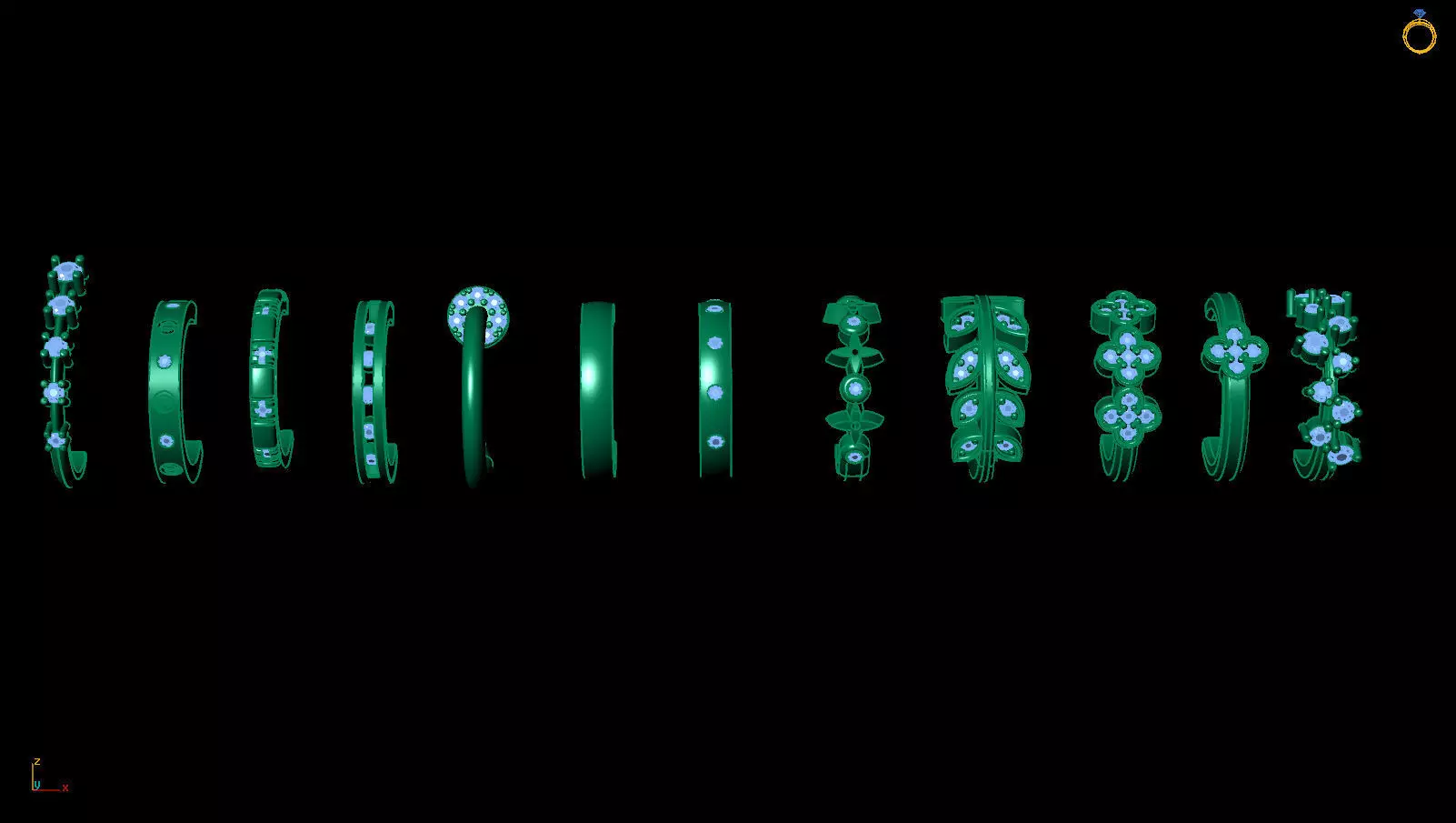 Hoop earrings 3D print model v2 3D print model_0