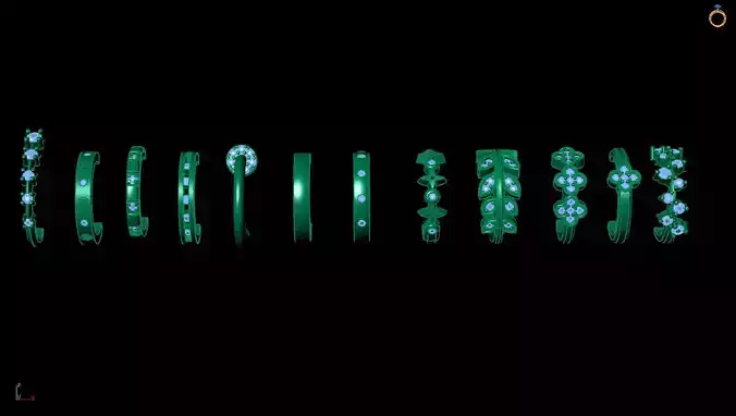 Hoop earrings 3D print model v2