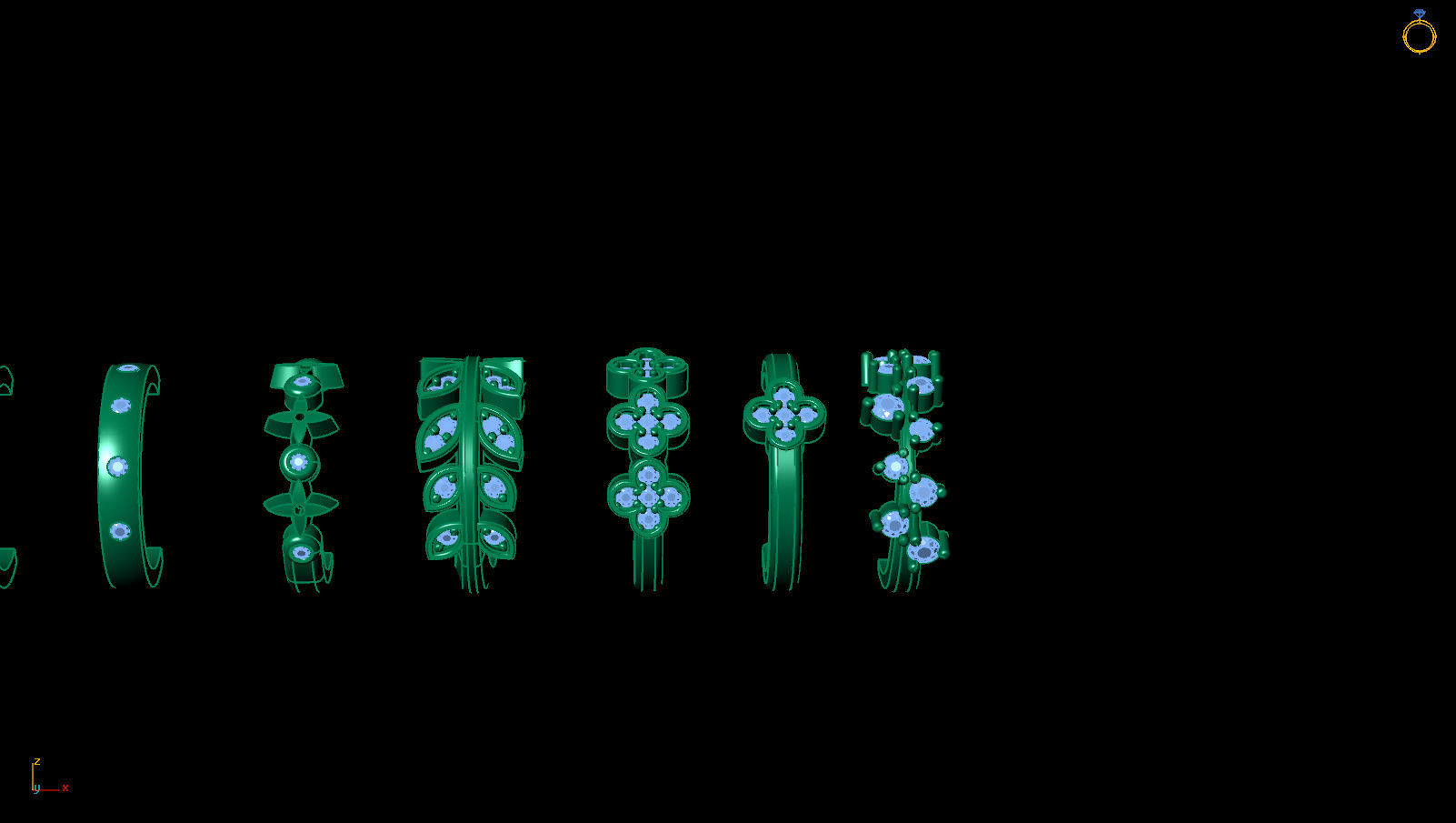 Hoop earrings 3D print model v2 3D print model_2