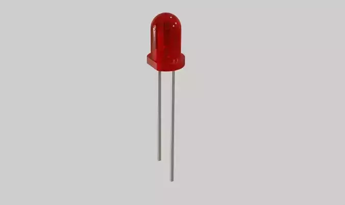 Red Led - Light - Electronic parts Low-poly 3D model