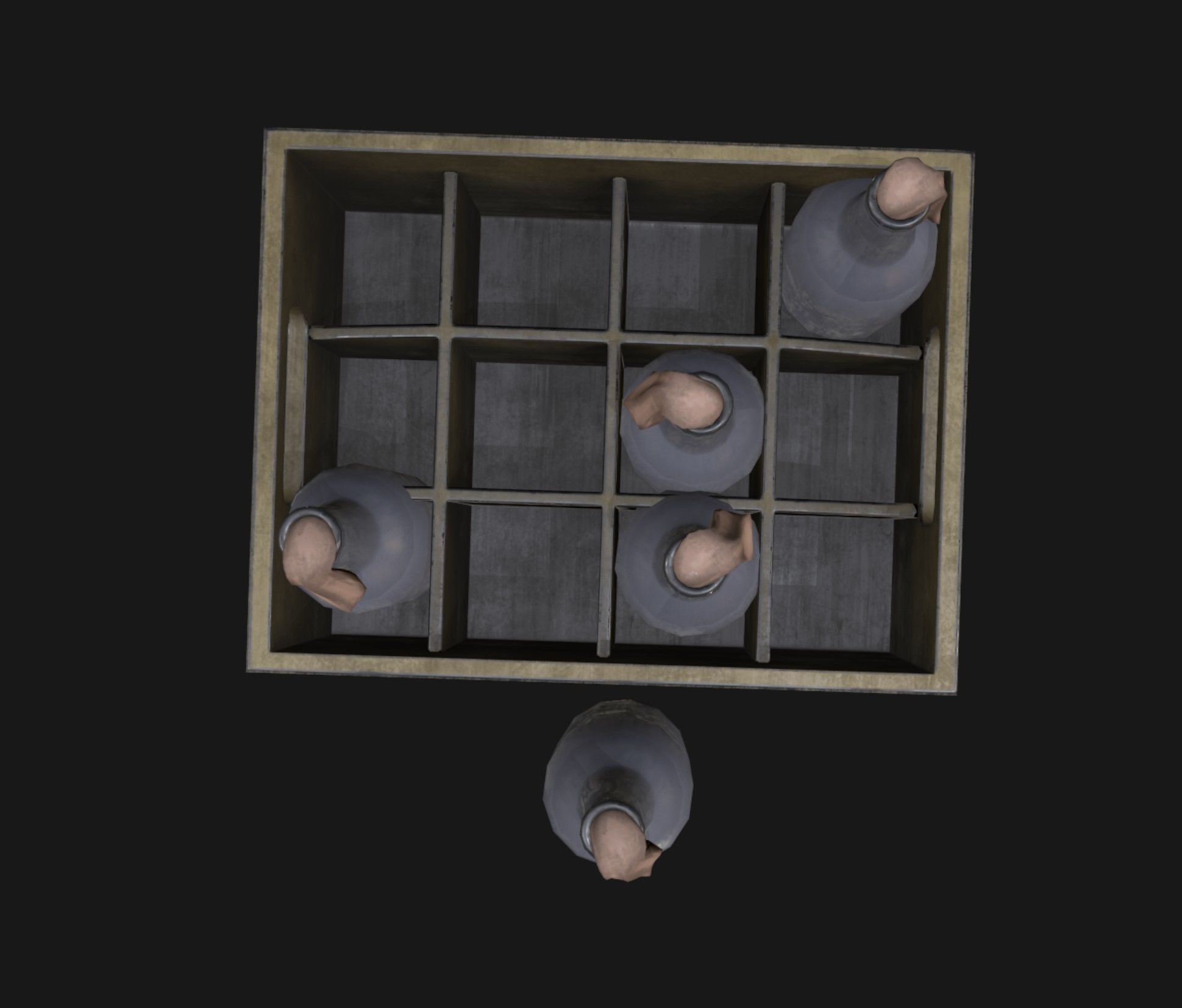 Molotov cocktail Low-poly 3D model_2