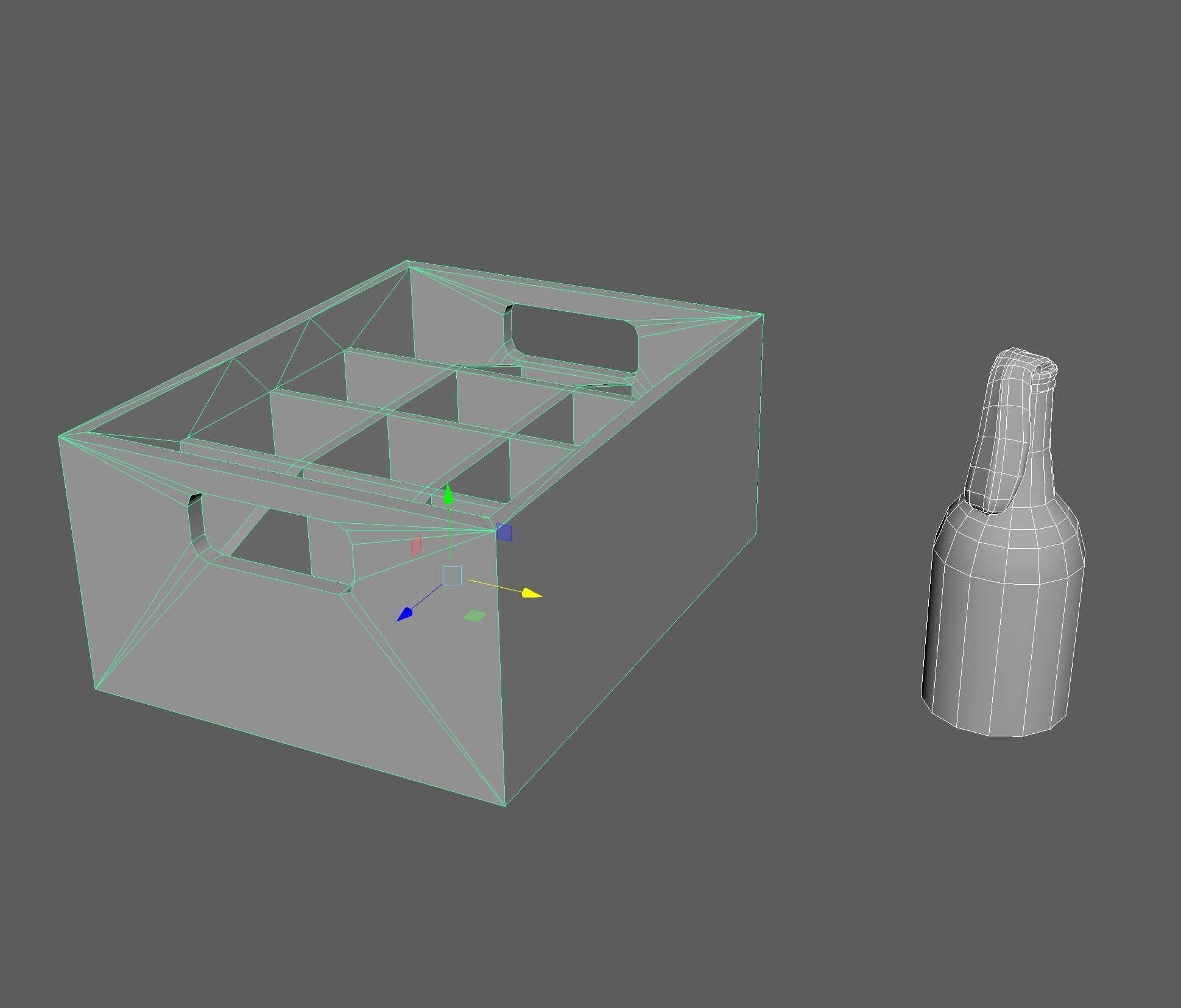 Molotov cocktail Low-poly 3D model_4