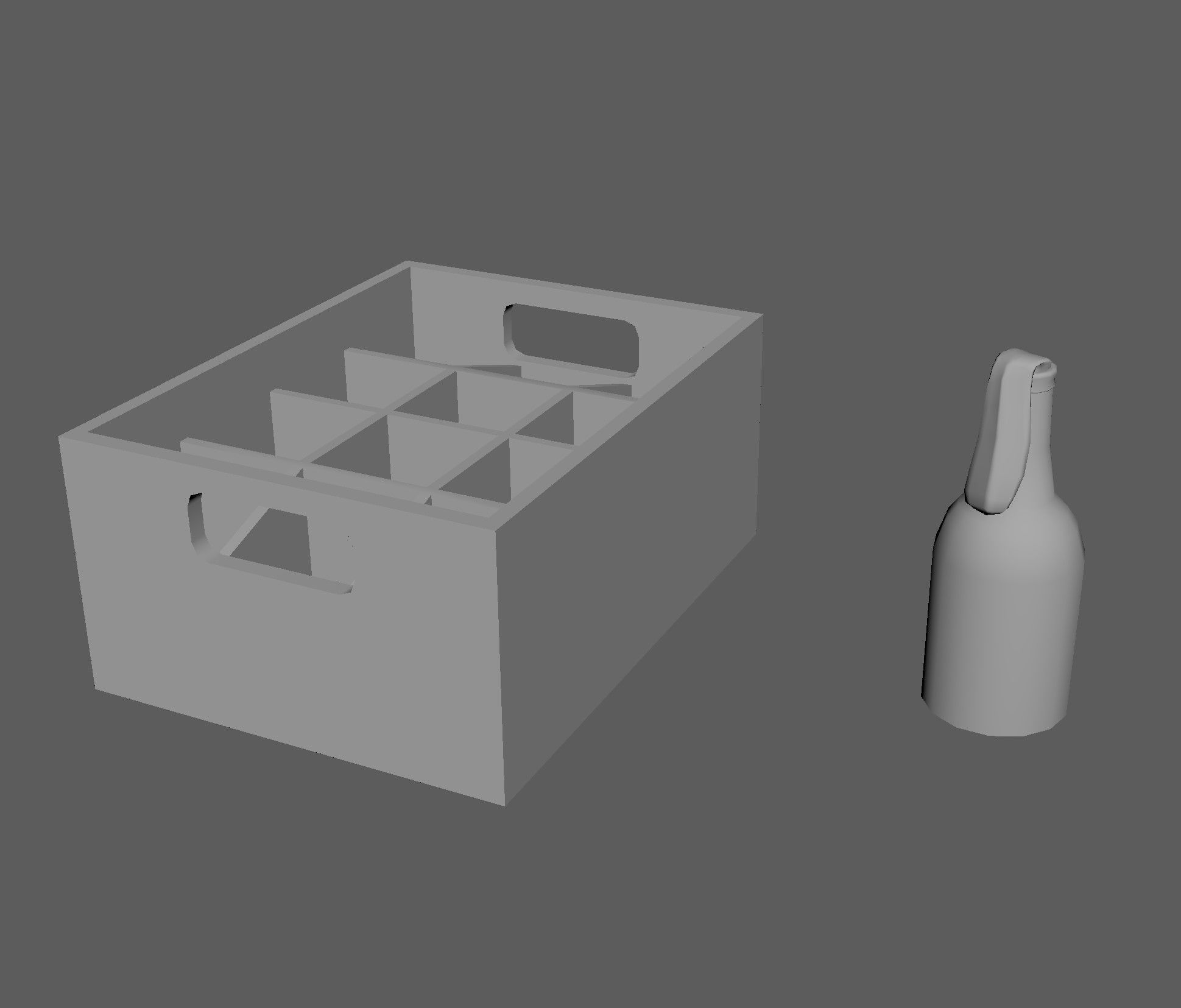 Molotov cocktail Low-poly 3D model_3