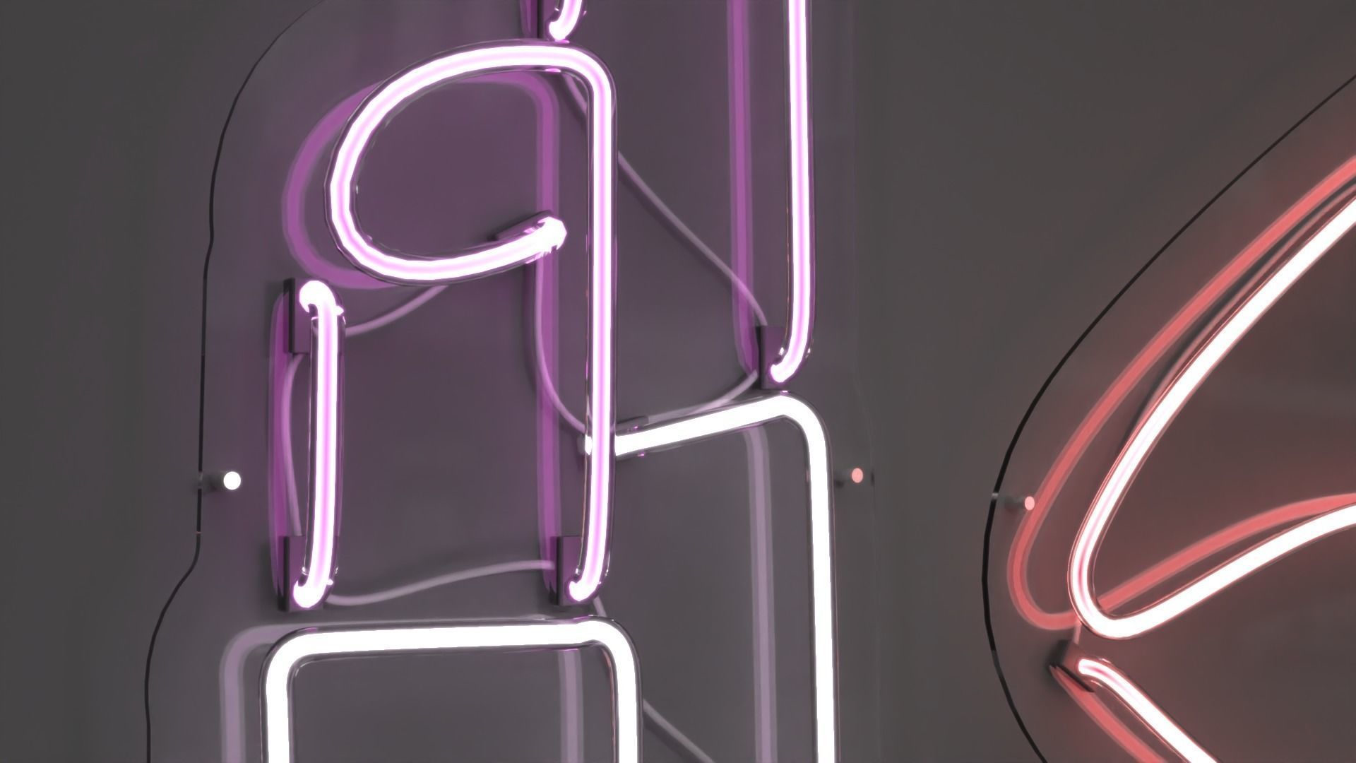 Lips and Lipsticks - Neon Signs 3D model_2
