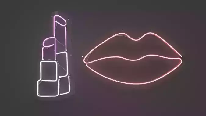 Lips and Lipsticks - Neon Signs