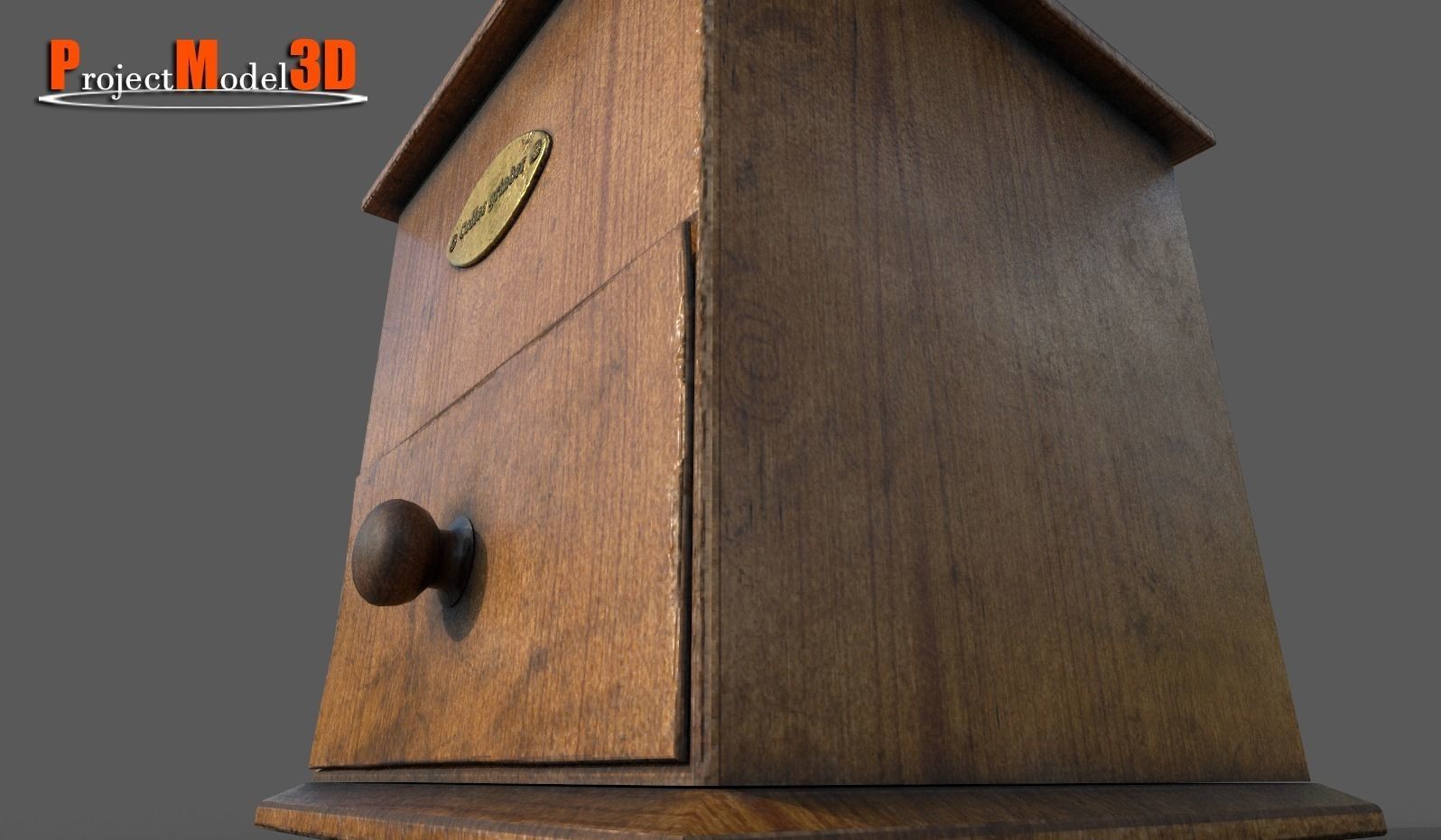 Old Coffee grinder Low-poly 3D model_5