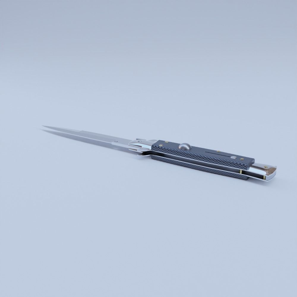 Foldable Knife for Blender 3D model_2