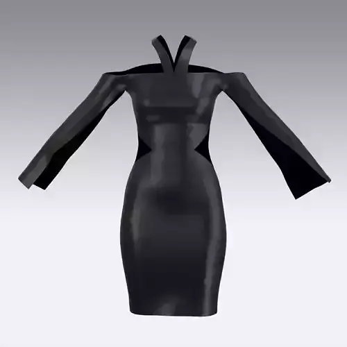 LEATHER DRESS BLACK 