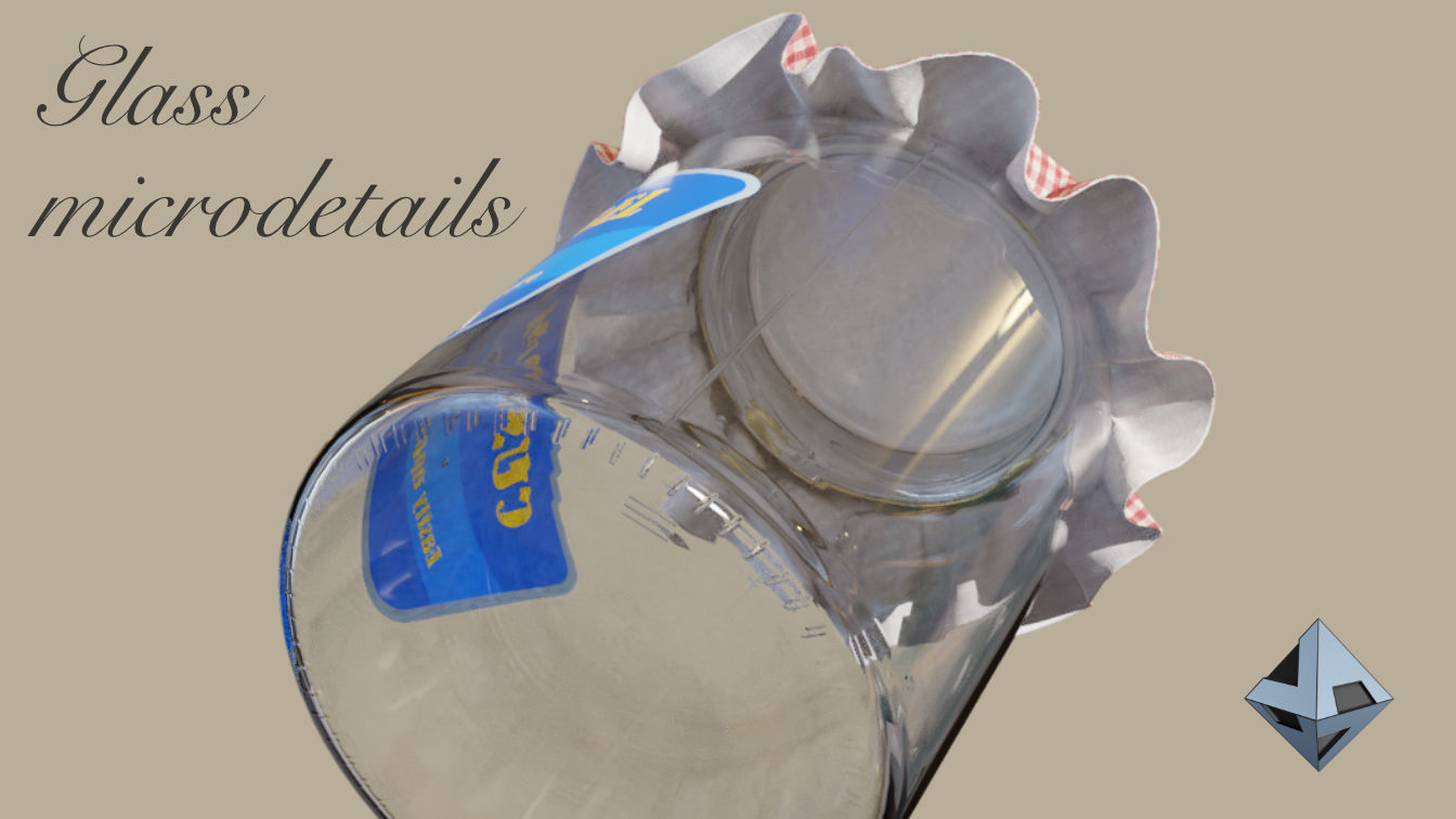 Jar with fabric 3D model_1