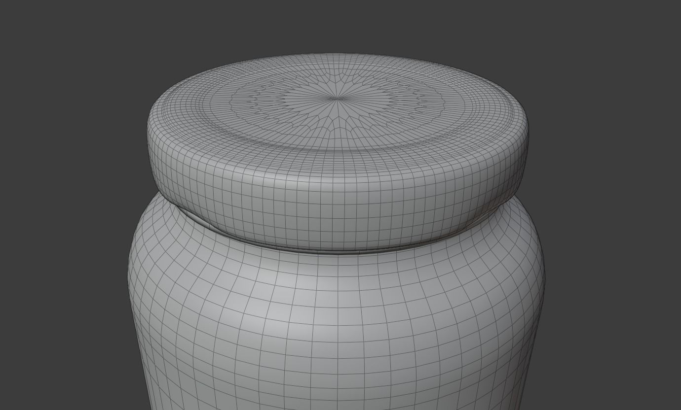 Jar with fabric 3D model_6