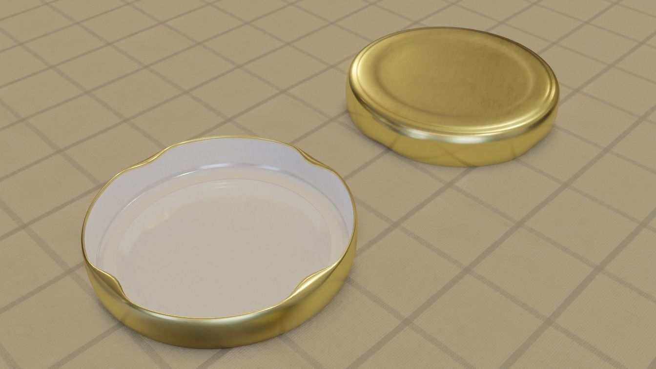 Jar with fabric 3D model_4