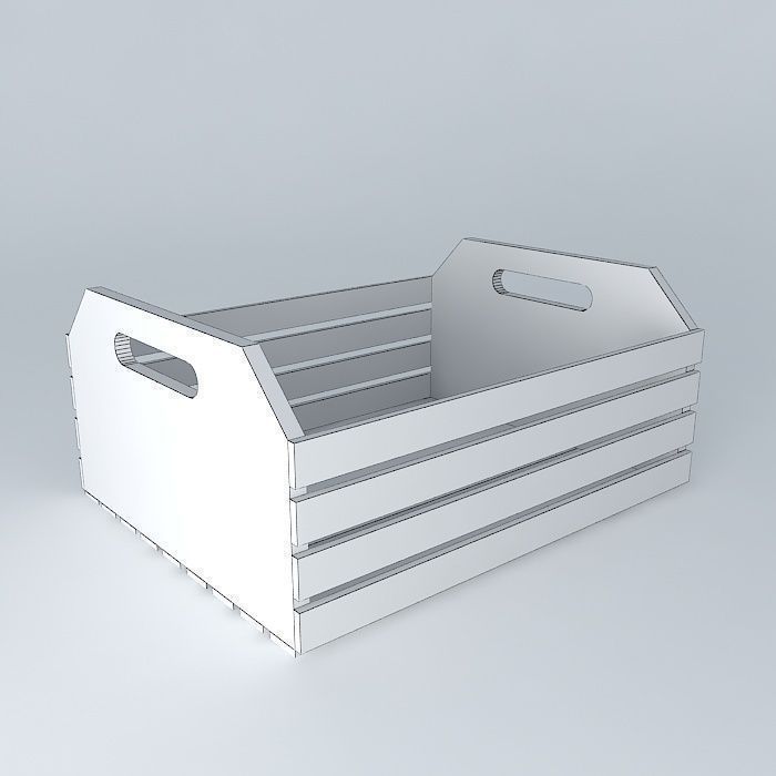 Wooden Crate Free low-poly 3D model_2