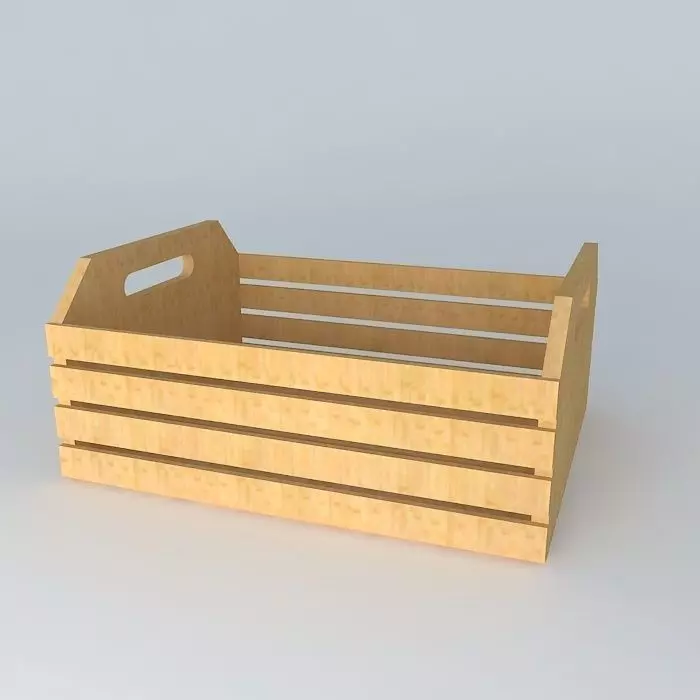 Wooden Crate Free low-poly 3D model_0