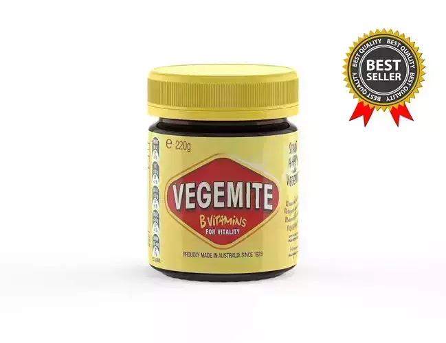 Vegemite Jar 220g Proudly Made in Australia since 1923 - Pot 3D model
