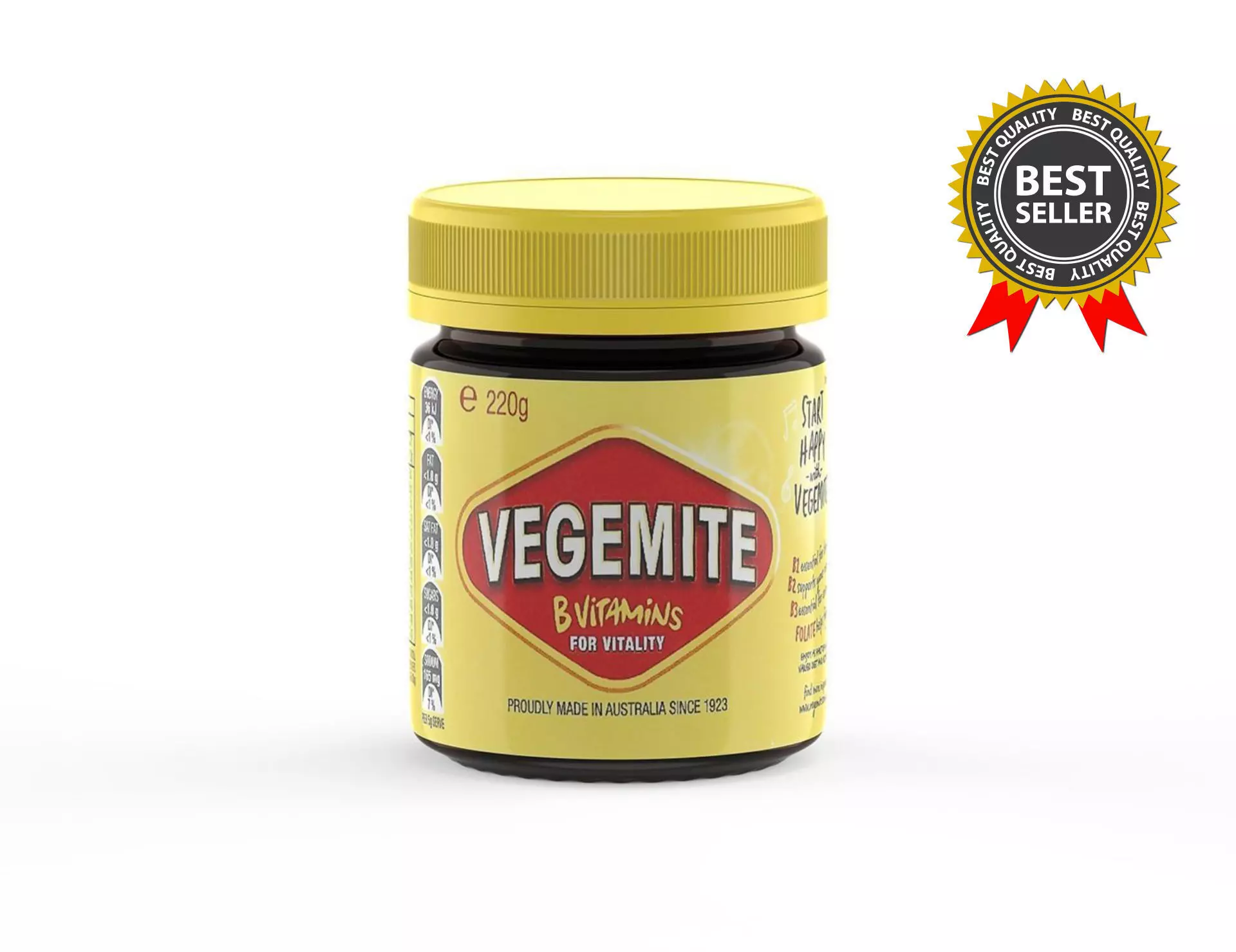 Vegemite Jar 220g Proudly Made in Australia since 1923 - Pot 3D model_0