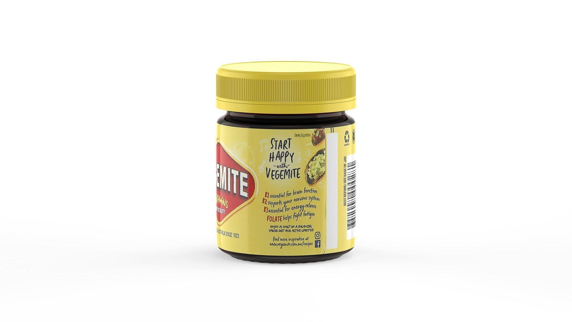 Vegemite Jar 220g Proudly Made in Australia since 1923 - Pot 3D model_26