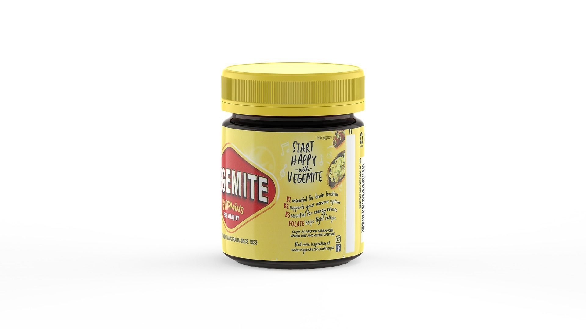 Vegemite Jar 220g Proudly Made in Australia since 1923 - Pot 3D model_27