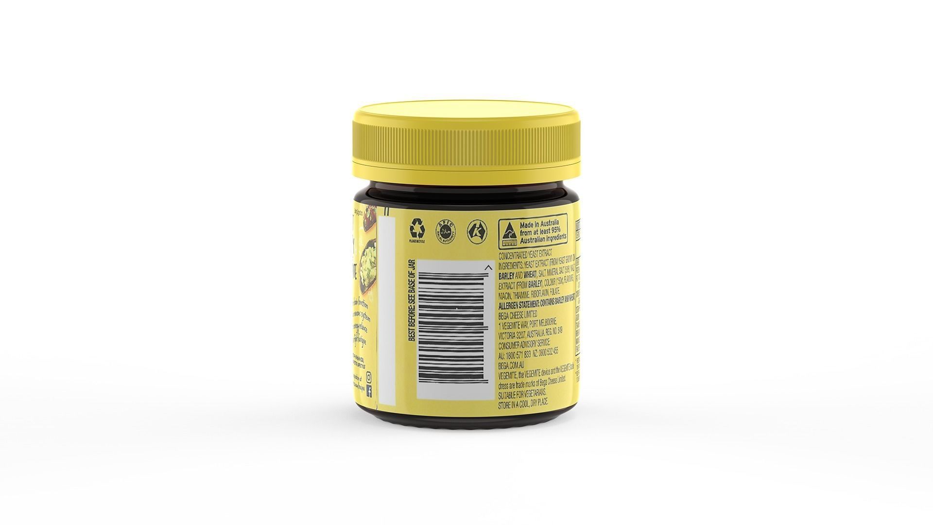 Vegemite Jar 220g Proudly Made in Australia since 1923 - Pot 3D model_19