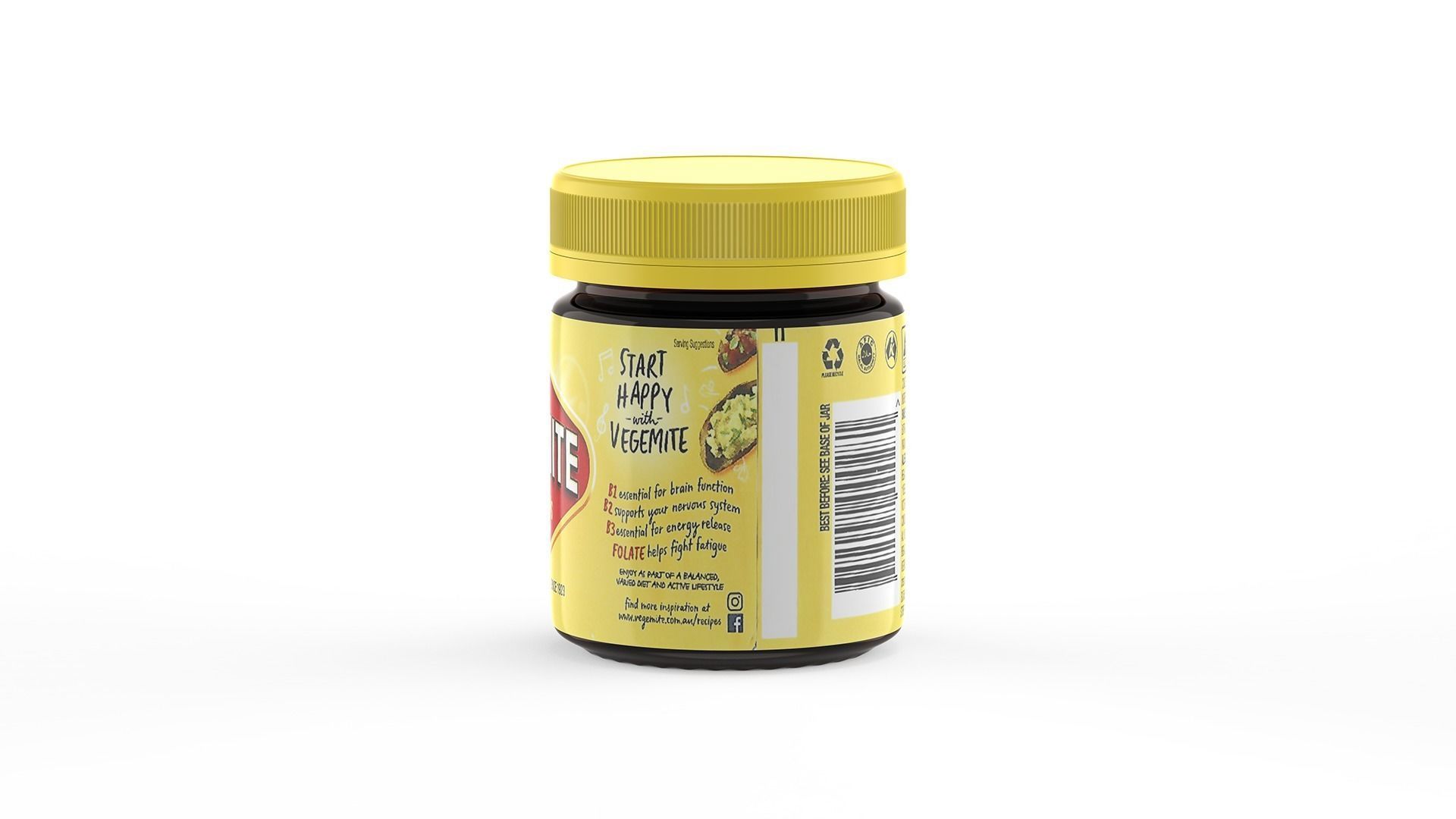 Vegemite Jar 220g Proudly Made in Australia since 1923 - Pot 3D model_24