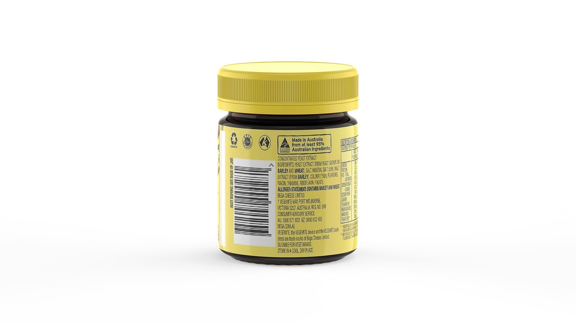 Vegemite Jar 220g Proudly Made in Australia since 1923 - Pot 3D model_17