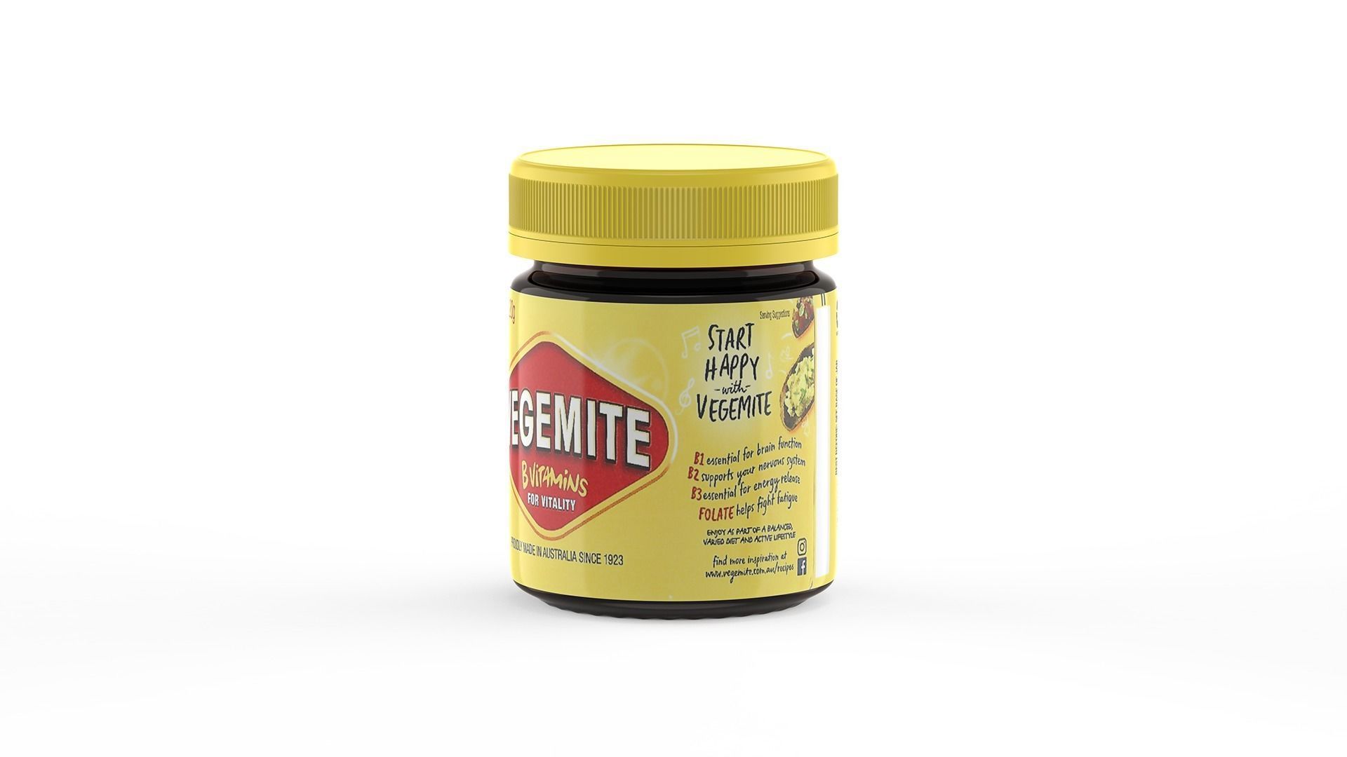 Vegemite Jar 220g Proudly Made in Australia since 1923 - Pot 3D model_28