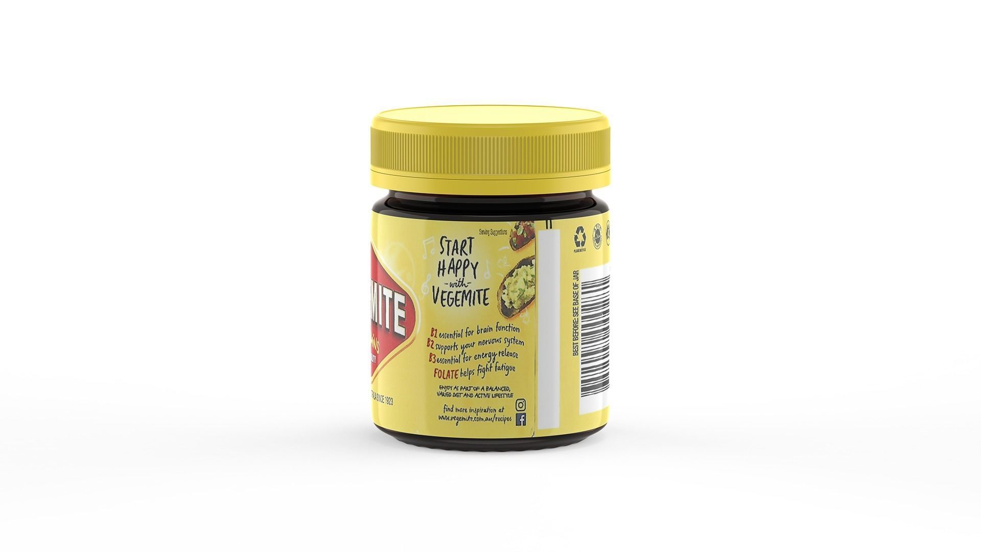 Vegemite Jar 220g Proudly Made in Australia since 1923 - Pot 3D model_25