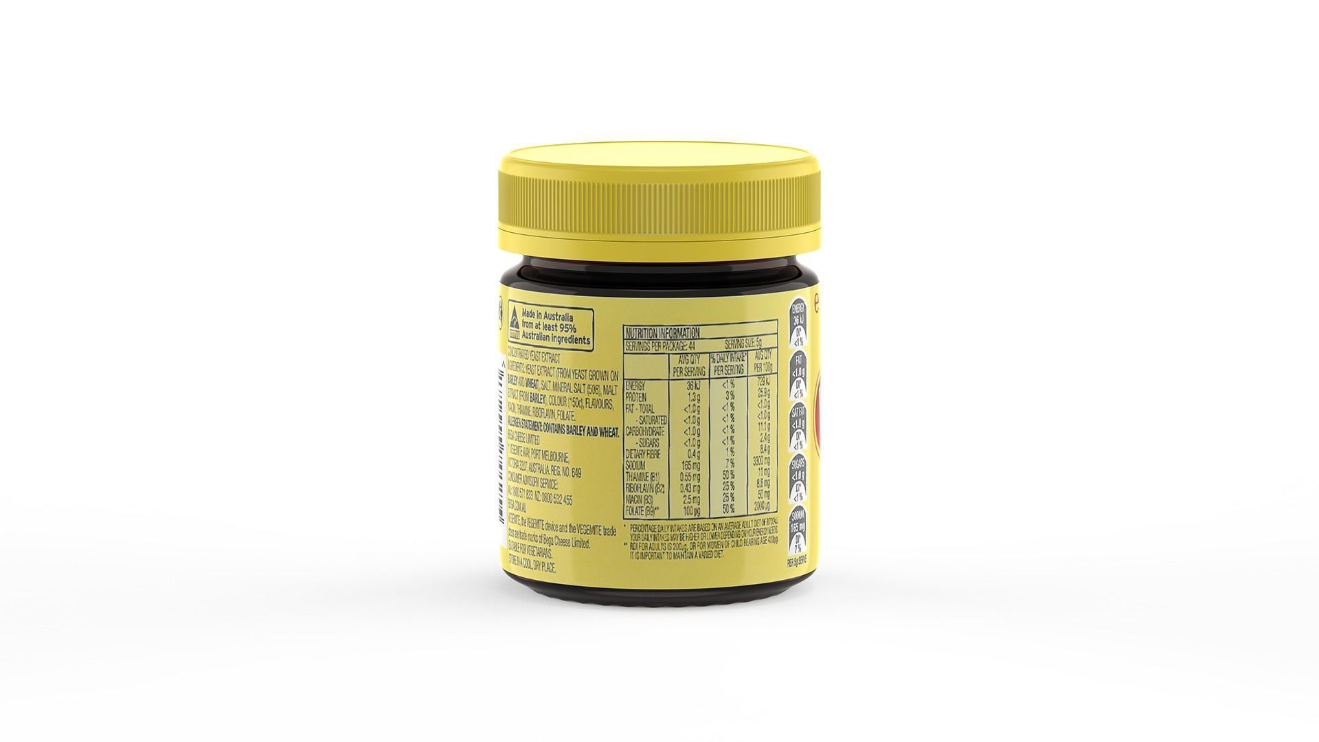 Vegemite Jar 220g Proudly Made in Australia since 1923 - Pot 3D model_12