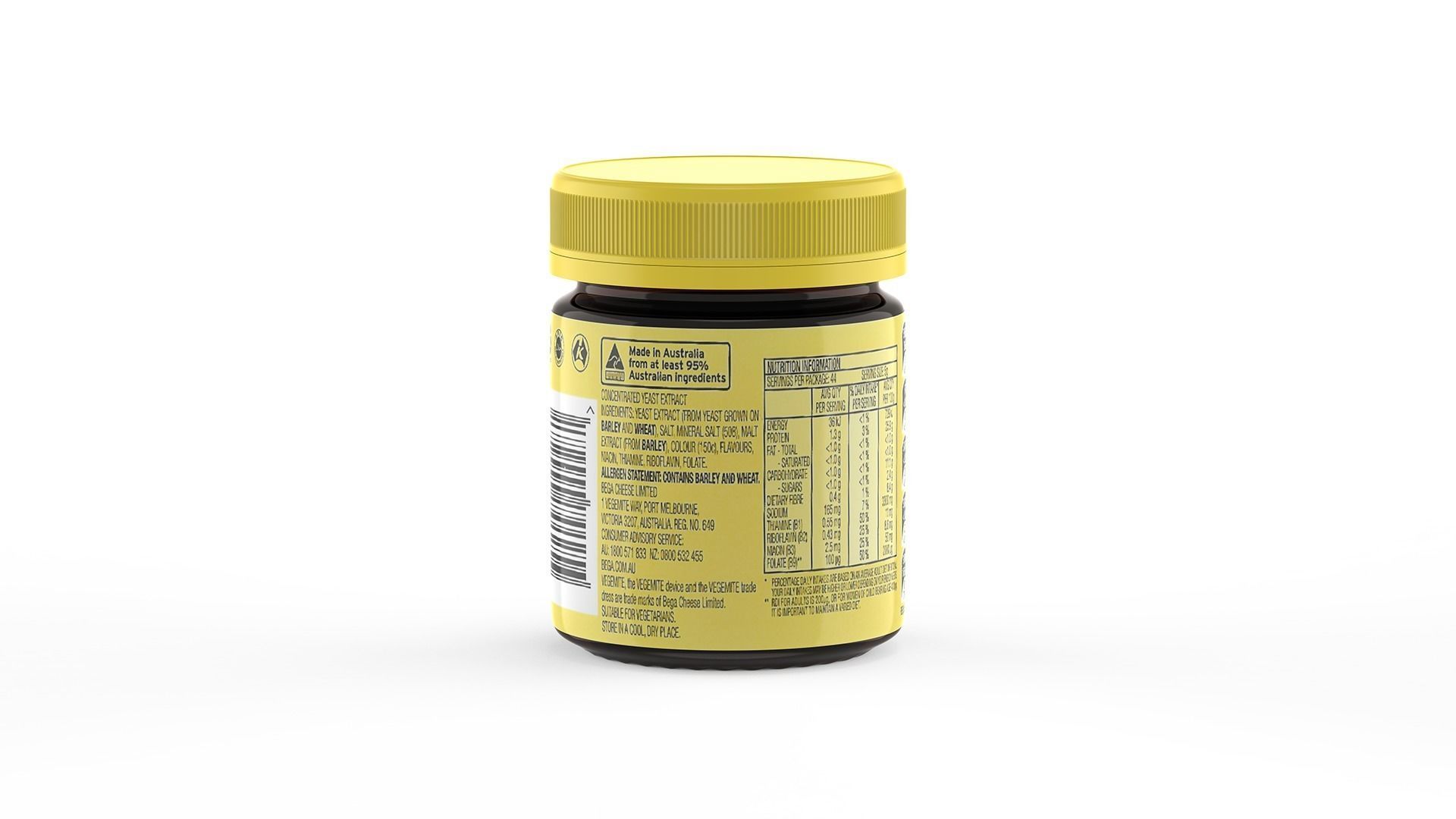 Vegemite Jar 220g Proudly Made in Australia since 1923 - Pot 3D model_14