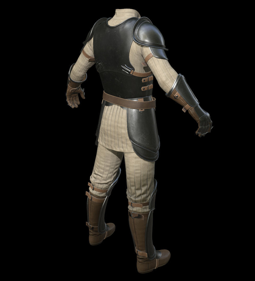 Medieval Character Low-poly 3D model_6