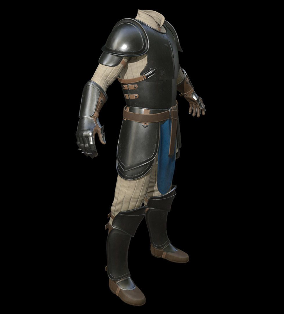 Medieval Character Low-poly 3D model_5